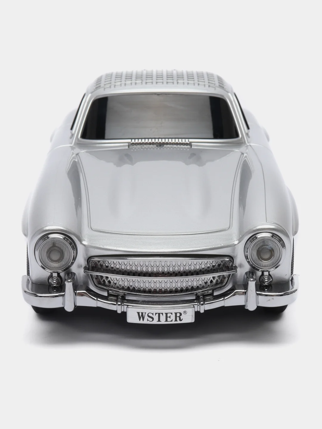 Серебряный bluetooth колонка в виде машины Classic Benz 300SL, 25x10x7 cm