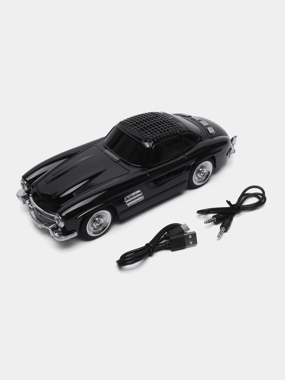Черный bluetooth колонка в виде машины Classic Benz 300SL, 25x10x7 cm
