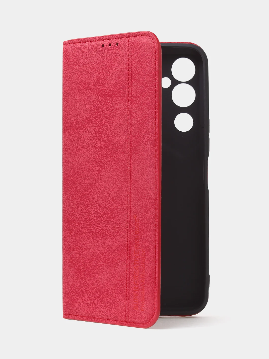 Красный чехол-книжка для Tecno Pova Neo 2 из нубука Super Creative