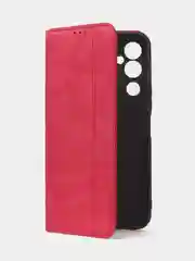 Красный чехол-книжка для Tecno Pova Neo 2 из нубука Super Creative