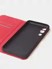 Красный чехол-книжка для Tecno Pova Neo 2 из нубука Super Creative