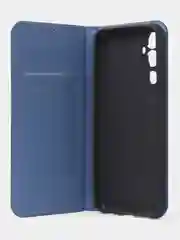 Синий чехол-книжка для Tecno Pova Neo 2 из нубука Super Creative
