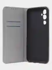 Тёмно-серый чехол-книжка для Tecno Pova Neo 2 из нубука Super Creative