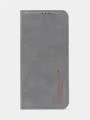 Тёмно-серый чехол-книжка для Tecno Pova Neo 2 из нубука Super Creative
