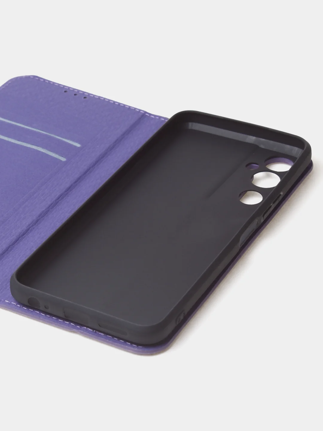 Фиолетовый чехол-книжка для Tecno Pova Neo 2 из нубука Super Creative