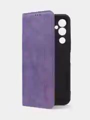 Фиолетовый чехол-книжка для Tecno Pova Neo 2 из нубука Super Creative