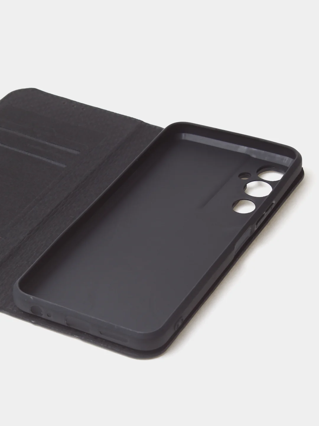 Черный чехол-книжка для Tecno Pova Neo 2 из нубука Super Creative
