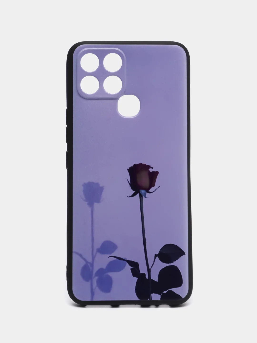 Серебряный чехол для Infinix Smart 6/Smart 6Plus с принтом, с рисунком (Инфиникс Смарт 6)