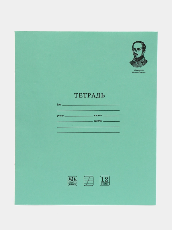 Тетрадь для школы, тонкая, 12 листов, косая линия, плотная бумага 80 г/м2, Brauberg