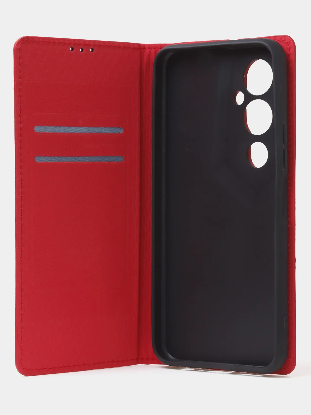 Красный чехол-книжка для Tecno Pova 4 Pro из нубука Super Creative