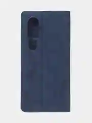 Синий чехол-книжка для Tecno Pova 4 Pro из нубука Super Creative