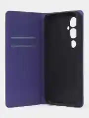 Фиолетовый чехол-книжка для Tecno Pova 4 Pro из нубука Super Creative