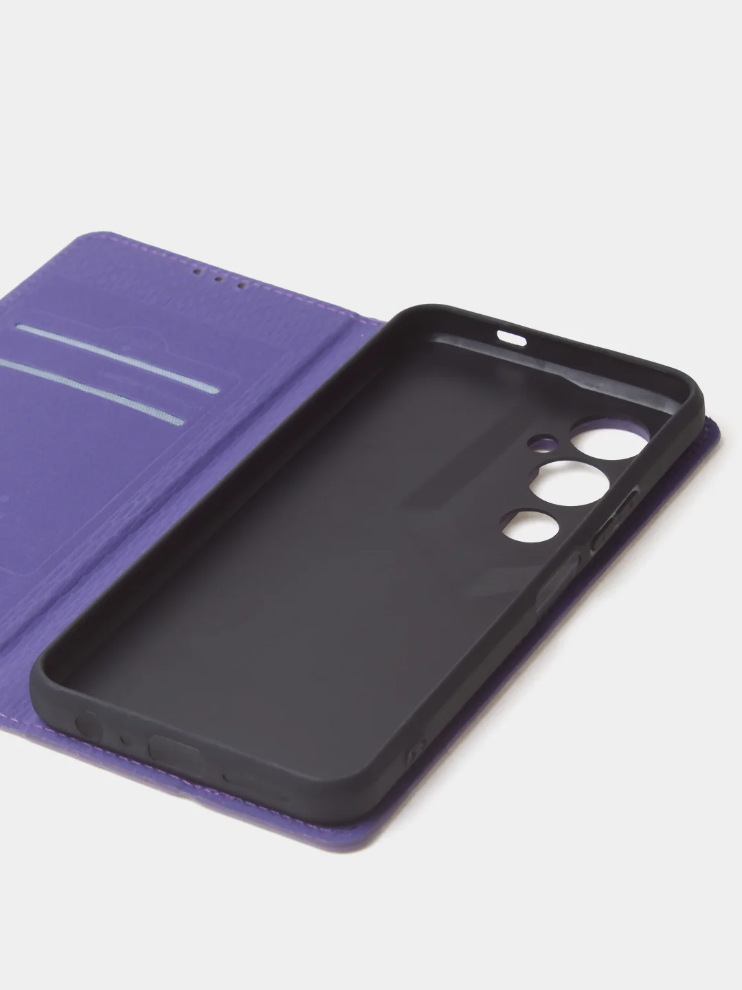 Фиолетовый чехол-книжка для Tecno Pova 4 Pro из нубука Super Creative