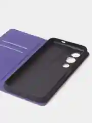 Фиолетовый чехол-книжка для Tecno Pova 4 Pro из нубука Super Creative