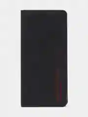 Черный чехол-книжка для Tecno Pova 4 Pro из нубука Super Creative