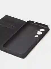 Черный чехол-книжка для Tecno Pova 4 Pro из нубука Super Creative