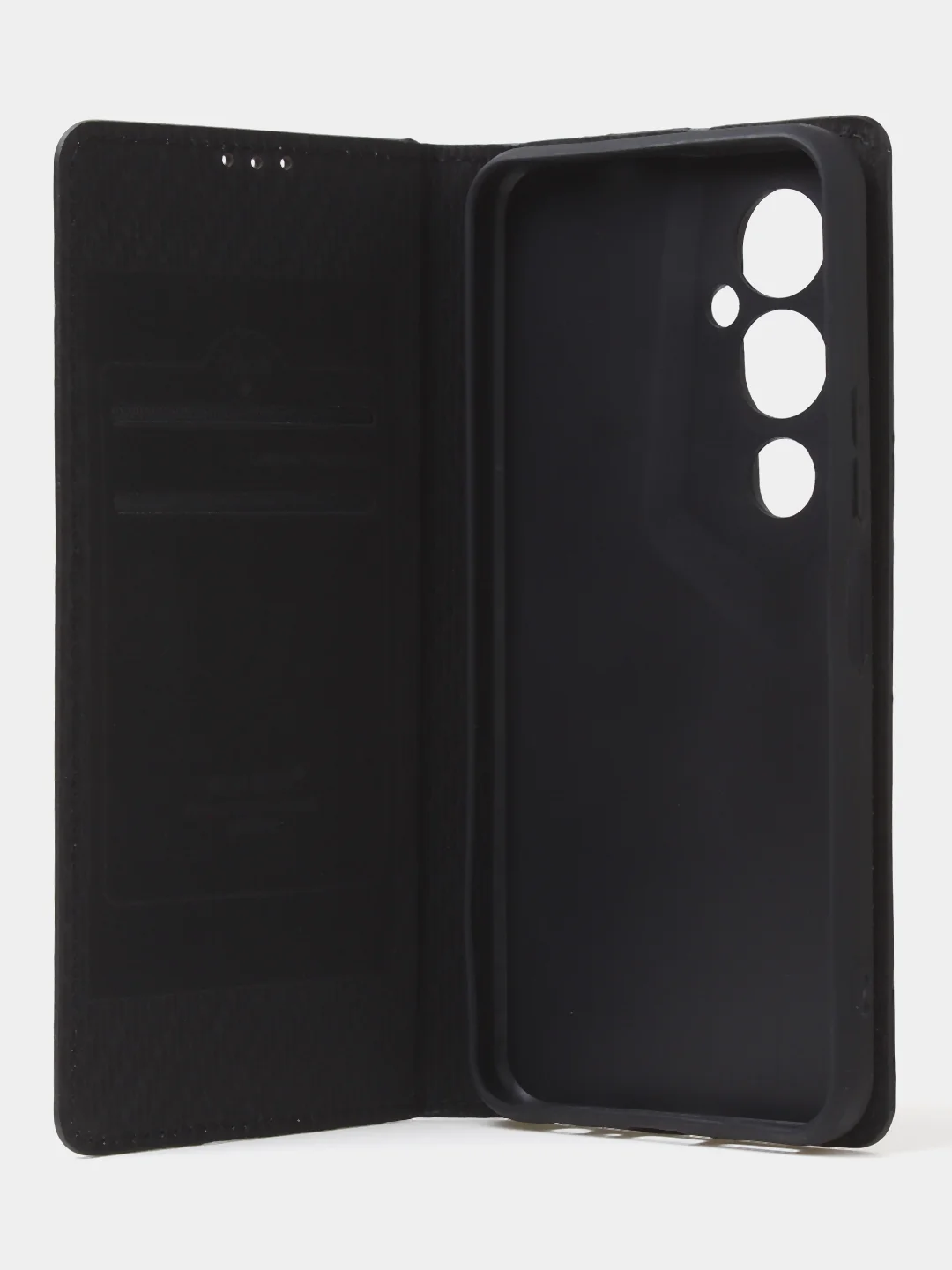 Черный чехол-книжка для Tecno Pova 4 Pro из нубука Super Creative