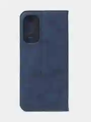 Синий чехол-книжка для Tecno Pova 4 из нубука Super Creative