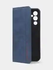 Синий чехол-книжка для Tecno Pova 4 из нубука Super Creative