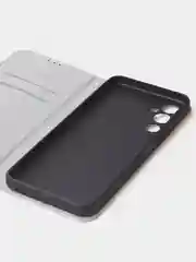 Тёмно-серый чехол-книжка для Tecno Pova 4 из нубука Super Creative
