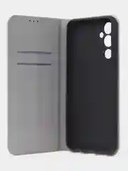 Тёмно-серый чехол-книжка для Tecno Pova 4 из нубука Super Creative