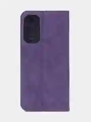 Фиолетовый чехол-книжка для Tecno Pova 4 из нубука Super Creative