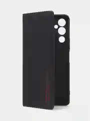 Черный чехол-книжка для Tecno Pova 4 из нубука Super Creative