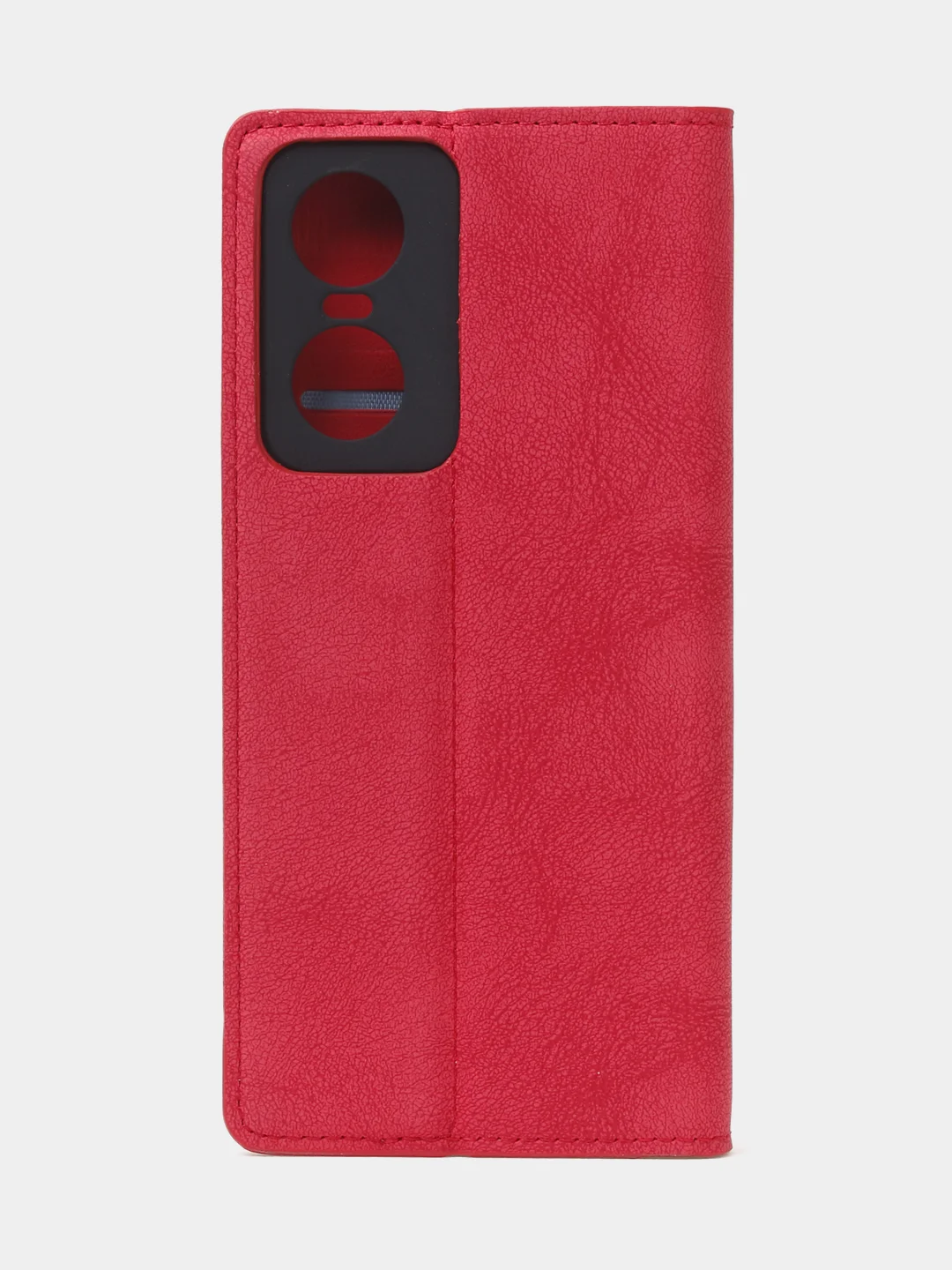 Красный чехол-книжка для Tecno Pop 6 Pro из нубука Super Creative