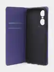 Фиолетовый чехол-книжка для Tecno Pop 6 Pro из нубука Super Creative