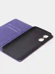 Фиолетовый чехол-книжка для Tecno Pop 6 Pro из нубука Super Creative