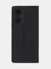 Черный чехол-книжка для Tecno Pop 6 Pro из нубука Super Creative