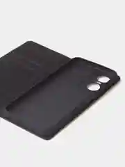 Черный чехол-книжка для Tecno Pop 6 Pro из нубука Super Creative