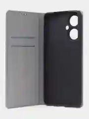 Серый чехол-книжка для Tecno Camon 19 / Tecno Camon 19 Pro из нубука Super Creative