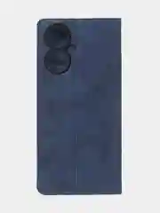 Синий чехол-книжка для Tecno Camon 19 / Tecno Camon 19 Pro из нубука Super Creative