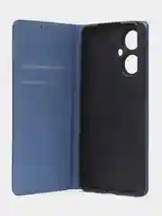 Синий чехол-книжка для Tecno Camon 19 / Tecno Camon 19 Pro из нубука Super Creative