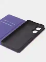 Фиолетовый чехол-книжка для Tecno Camon 19 / Tecno Camon 19 Pro из нубука Super Creative