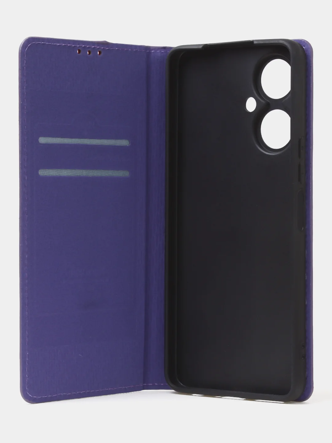Фиолетовый чехол-книжка для Tecno Camon 19 / Tecno Camon 19 Pro из нубука Super Creative