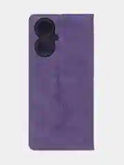Фиолетовый чехол-книжка для Tecno Camon 19 / Tecno Camon 19 Pro из нубука Super Creative