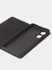 Черный чехол-книжка для Tecno Camon 19 / Tecno Camon 19 Pro из нубука Super Creative