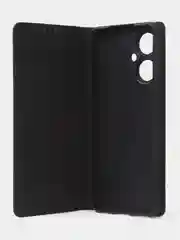 Черный чехол-книжка для Tecno Camon 19 / Tecno Camon 19 Pro из нубука Super Creative