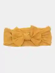 Горчичный детская повязка на голову, с бантом, для девочки