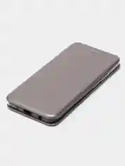 Серебряный чехол-книжка для Xiaomi Redmi A1+, A1 Plus, на магните