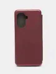 Бордовый чехол-книжка для Huawei Nova Y70, Nova Y90 на магните
