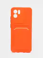 Оранжевый чехол для Xiaomi Redmi A1 / Redmi A2, Сяоми Редми А1 / А2, с карманом для карт