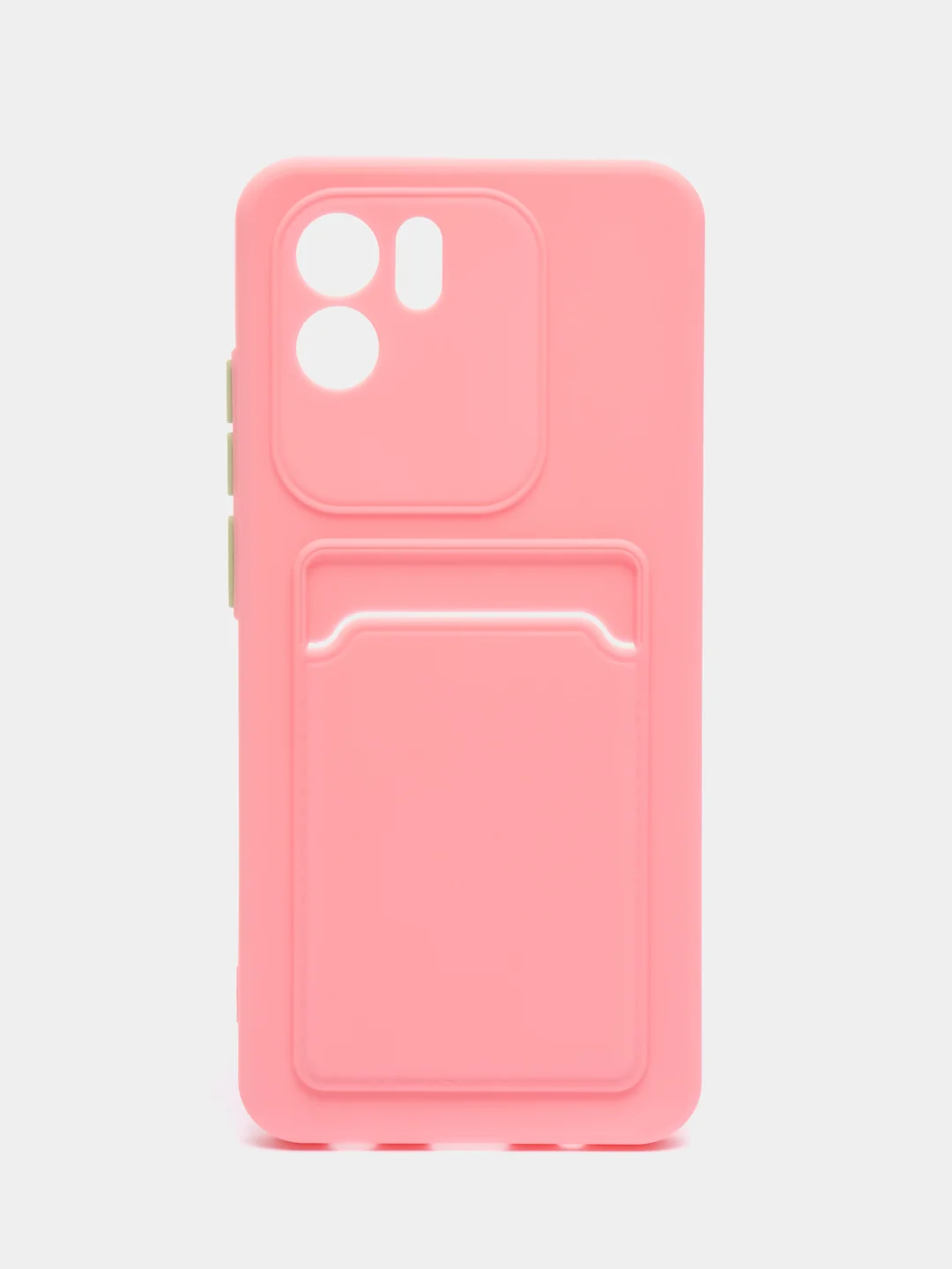 Розовый чехол для Xiaomi Redmi A1 / Redmi A2, Сяоми Редми А1 / А2, с карманом для карт