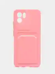 Розовый чехол для Xiaomi Redmi A1 / Redmi A2, Сяоми Редми А1 / А2, с карманом для карт