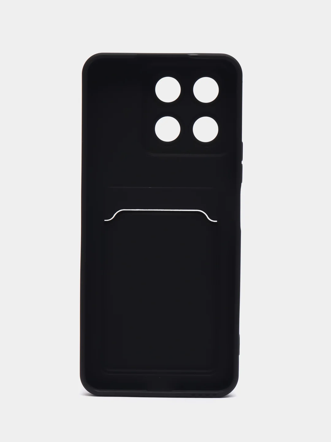 Черный чехол для Honor X8a (Хонор Х8а, Икс 8А), с карманом для карт, черный