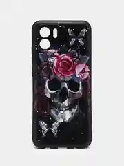 Тёмно-бордовый чехол для Xiaomi Redmi A1 / A2, с принтом, с рисунком (Сяоми Редми А1 / А2)