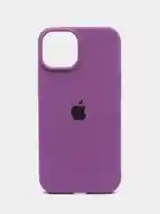 Пурпурный чехол Silicone Case для iPhone 14, 14 Pro, 14 Plus, 14 Pro Max, с закрытым низом