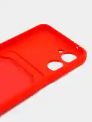 Красный чехол для Realme 10, Реалми 10 силиконовый, с карманом для карты